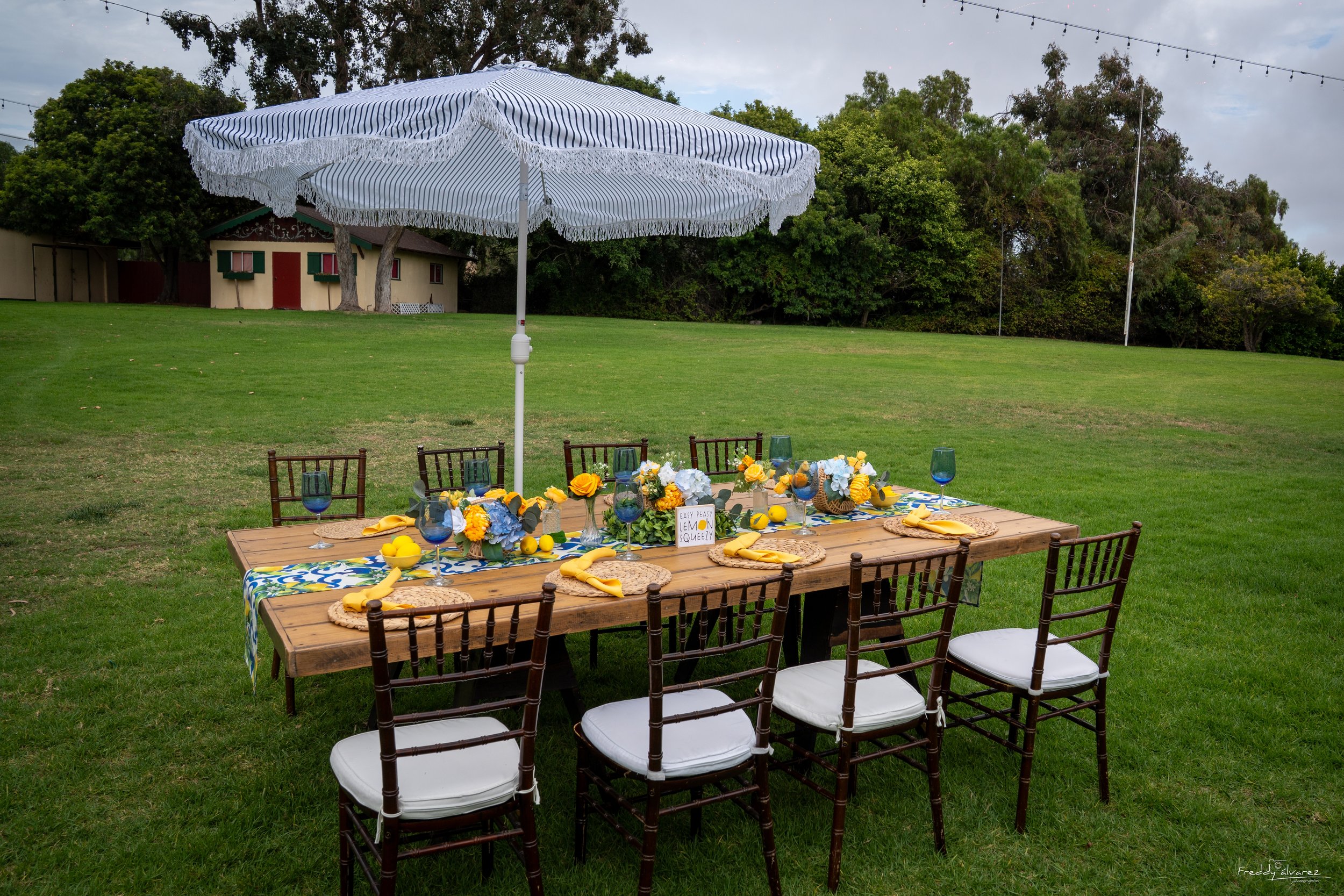 Elegant table centerpiece setup Swiss Park & Hall San Diego Chula Vista CA