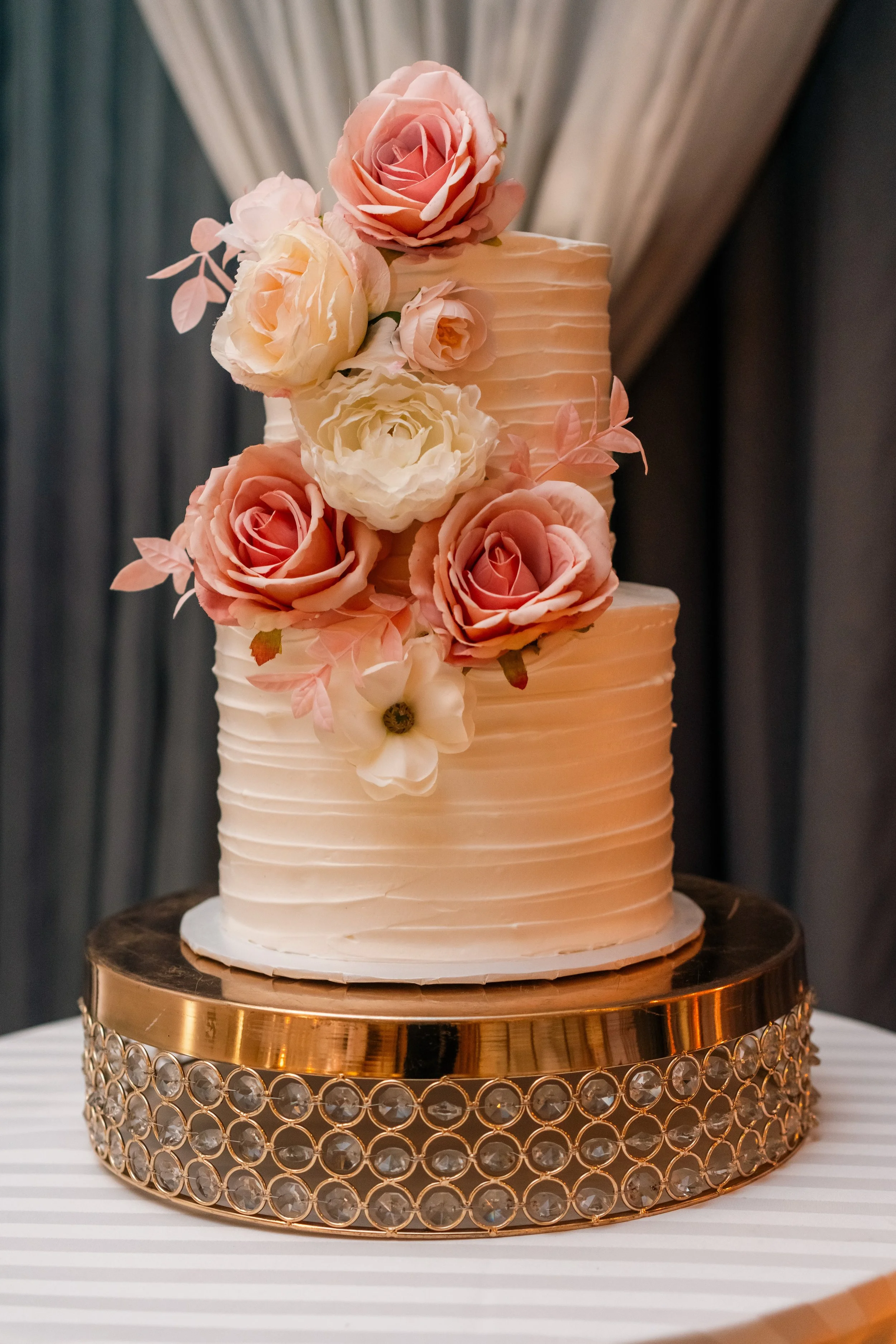 Elegant indoor wedding reception at Swiss Park San Diego