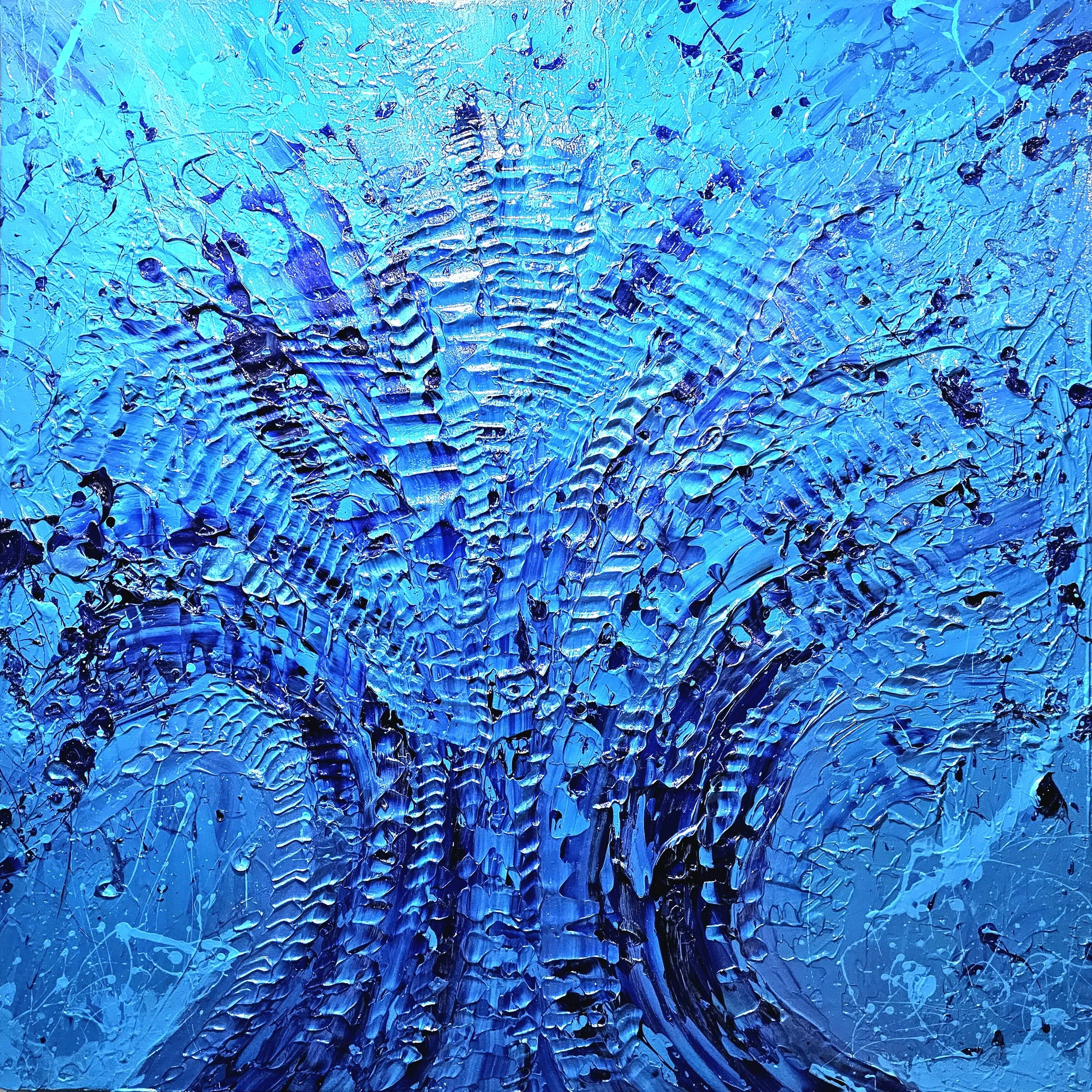 Strokkur Geyser
Acrylic and iridescent and metallic pigments on gallery-wrapped canvas measuring 36”x36”x1.5”