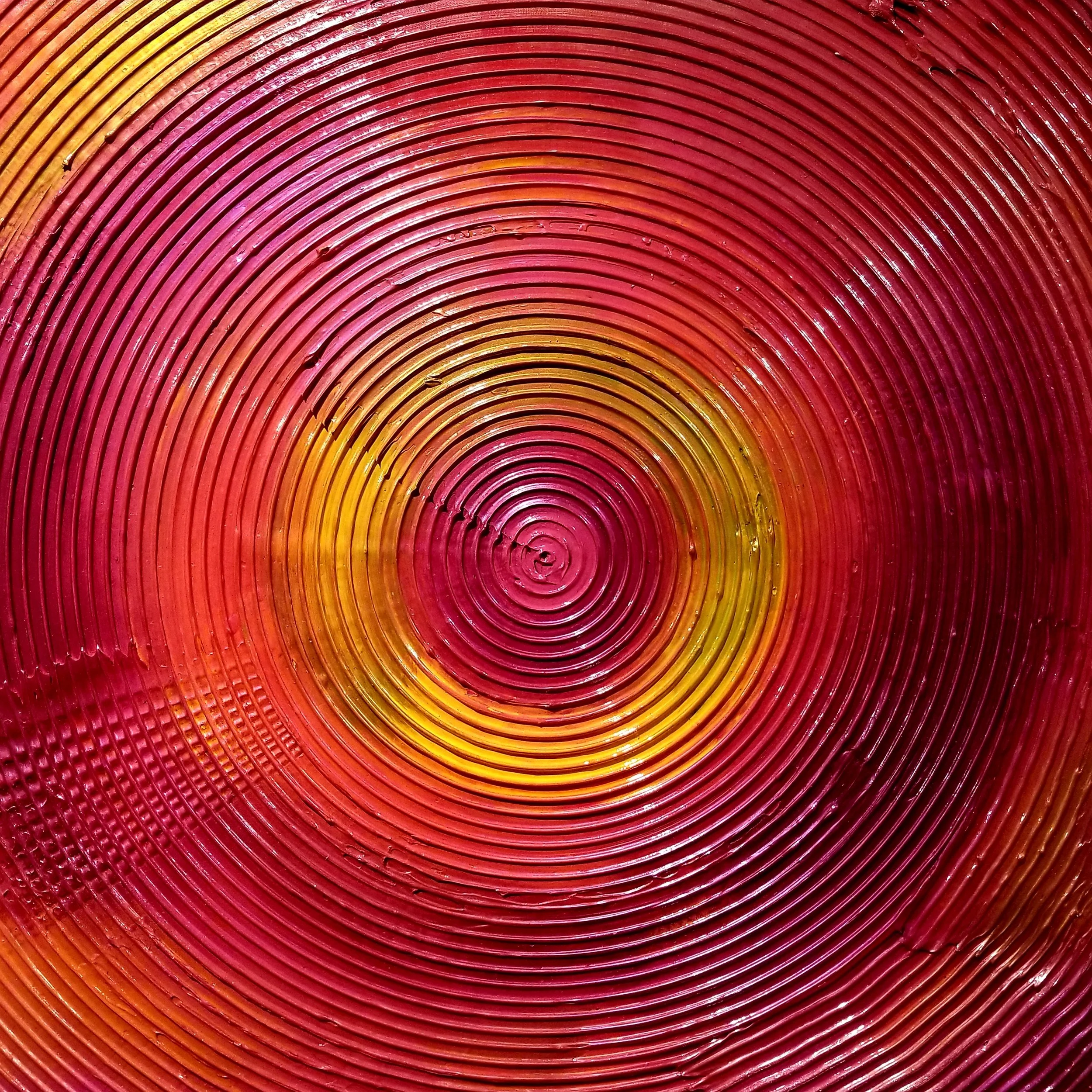 Undulation - 36"x36"x1.5" Acrylic and iridescent and metallic pigment on gallery-wrapped canvas