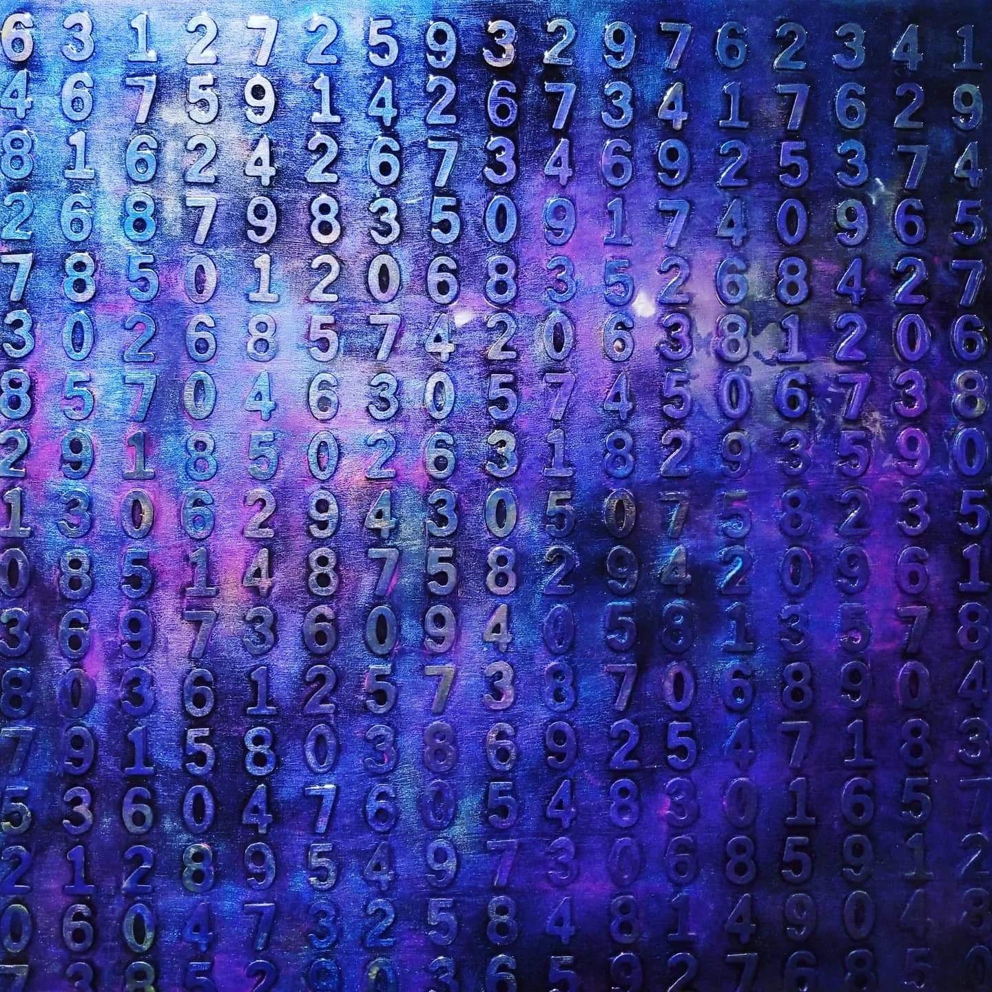 What's With All The Numbers?
Mixed media on gallery-wrapped canvas measuring 30"x30"x2"