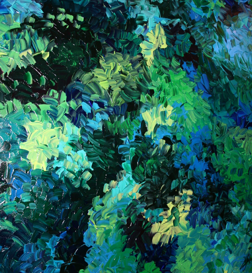 Flowers - 48"x48"x1.5" Acrylic on gallery-wrapped canvas