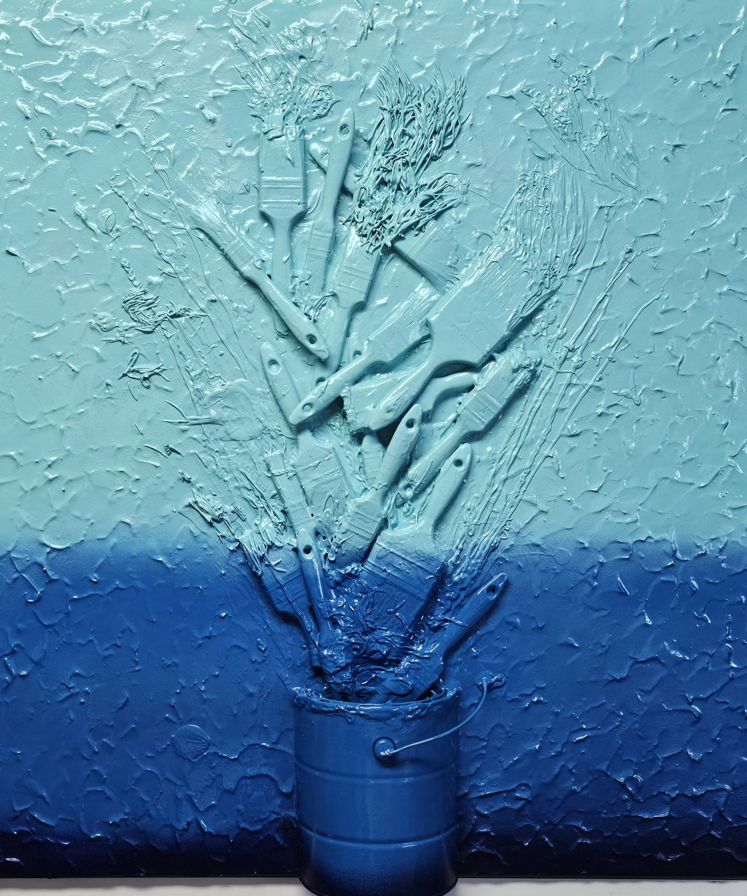 Strange Turn of Events
Mixed media on gallery-wrapped canvas measuring 36"x36"x6"