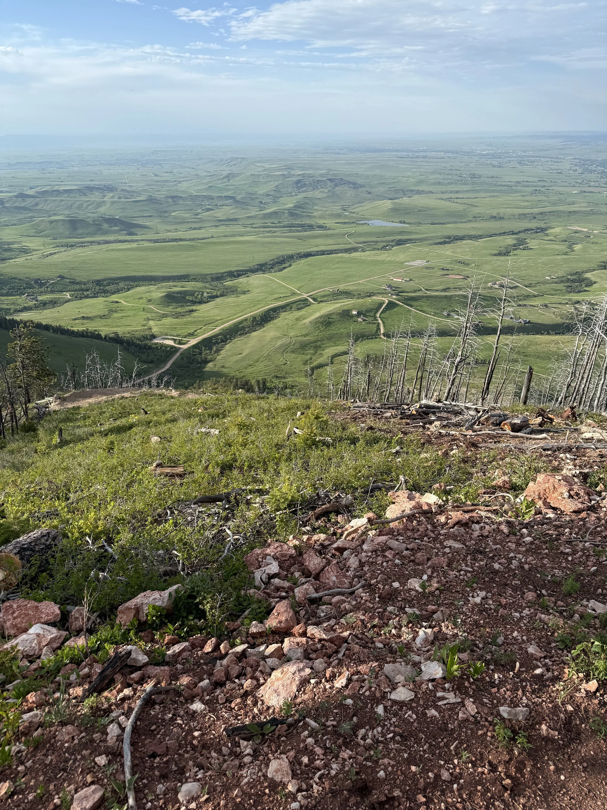View down toward the Sheridan valley from Red Grade Road