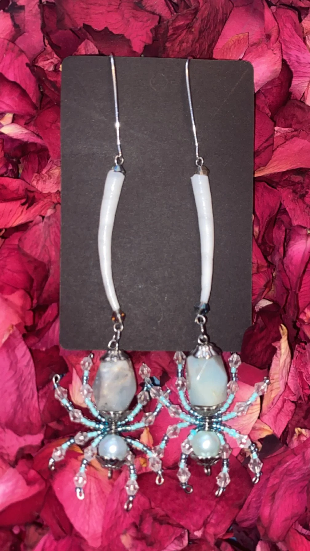 Dentalium Beaded spider Dangles