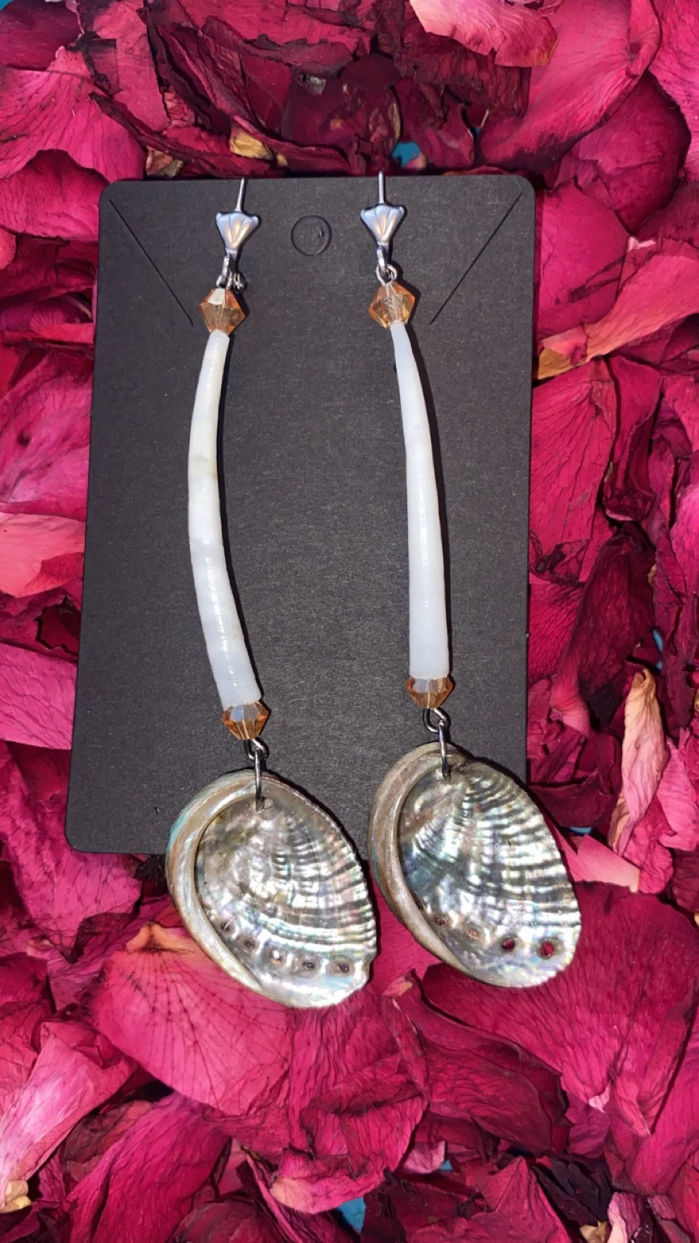 Dentalium + Abalone Shell Earrings