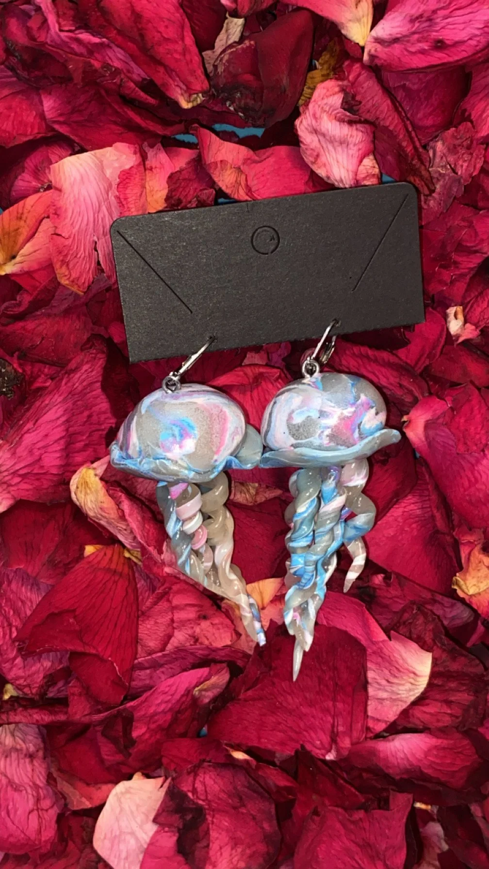 Cotton Candy Runt Polymer Jellyfish Dangles