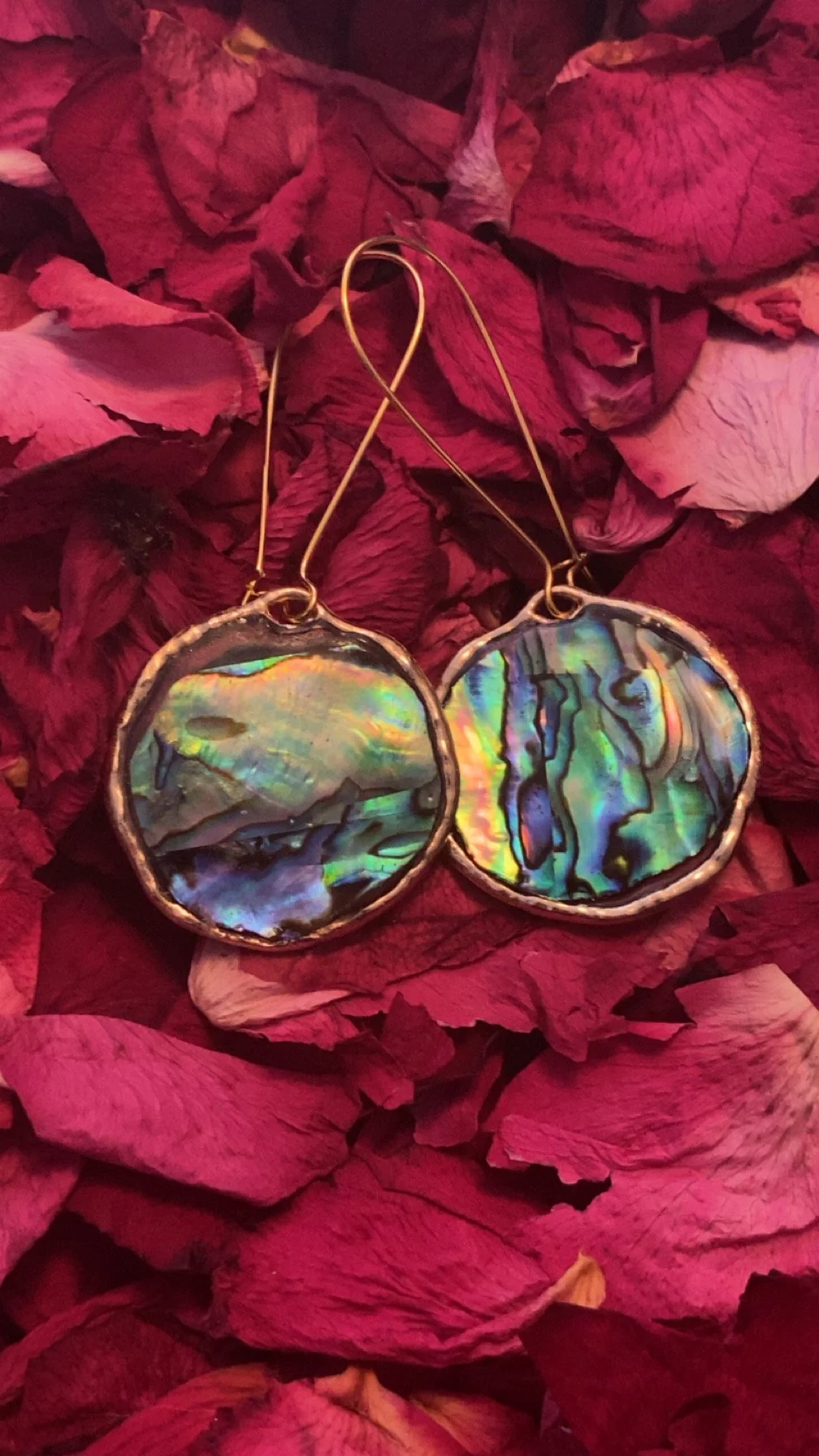 Abalone Inlay Hoop Dangles