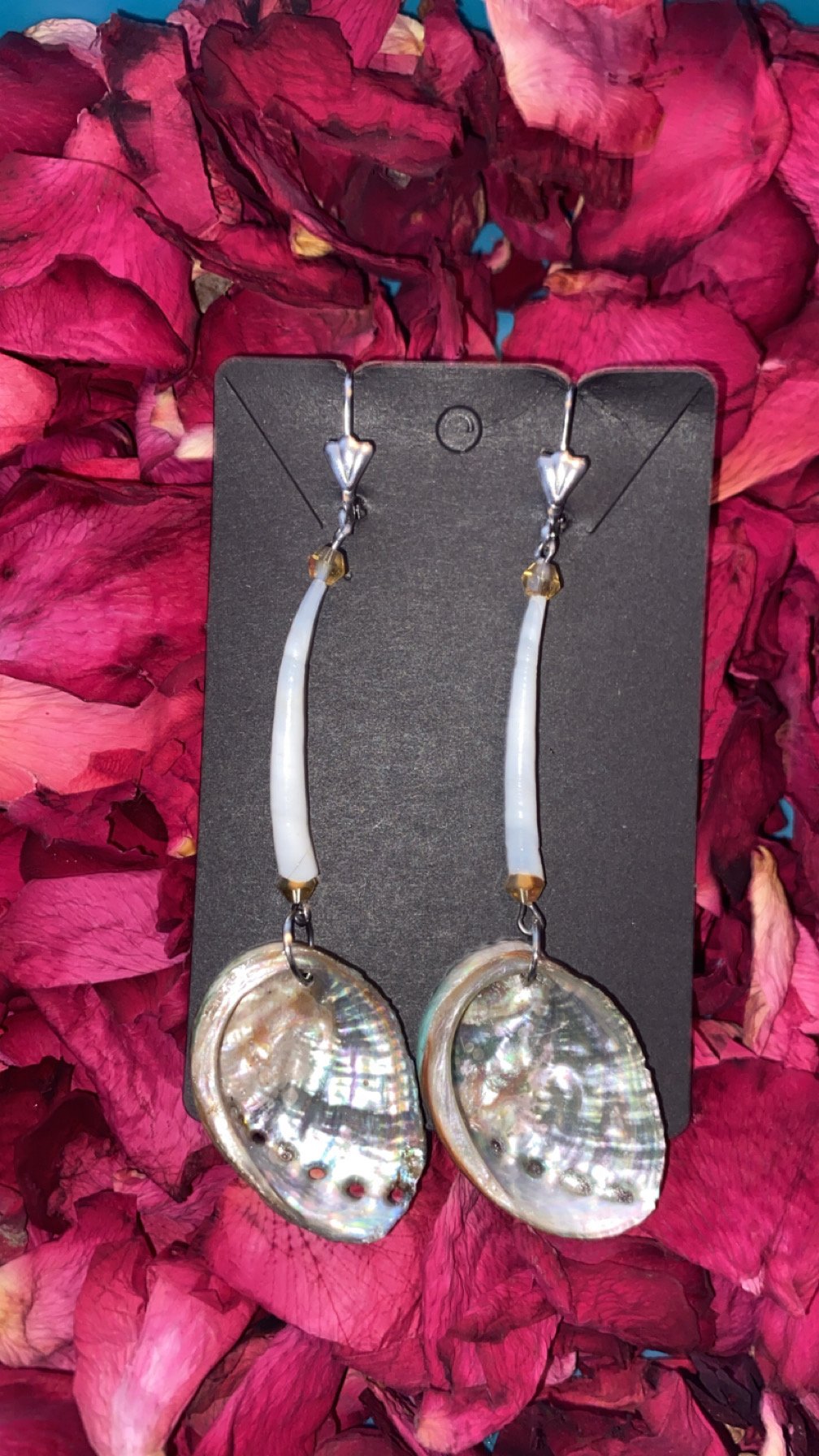 Dentalium + Abalone Shell Earrings