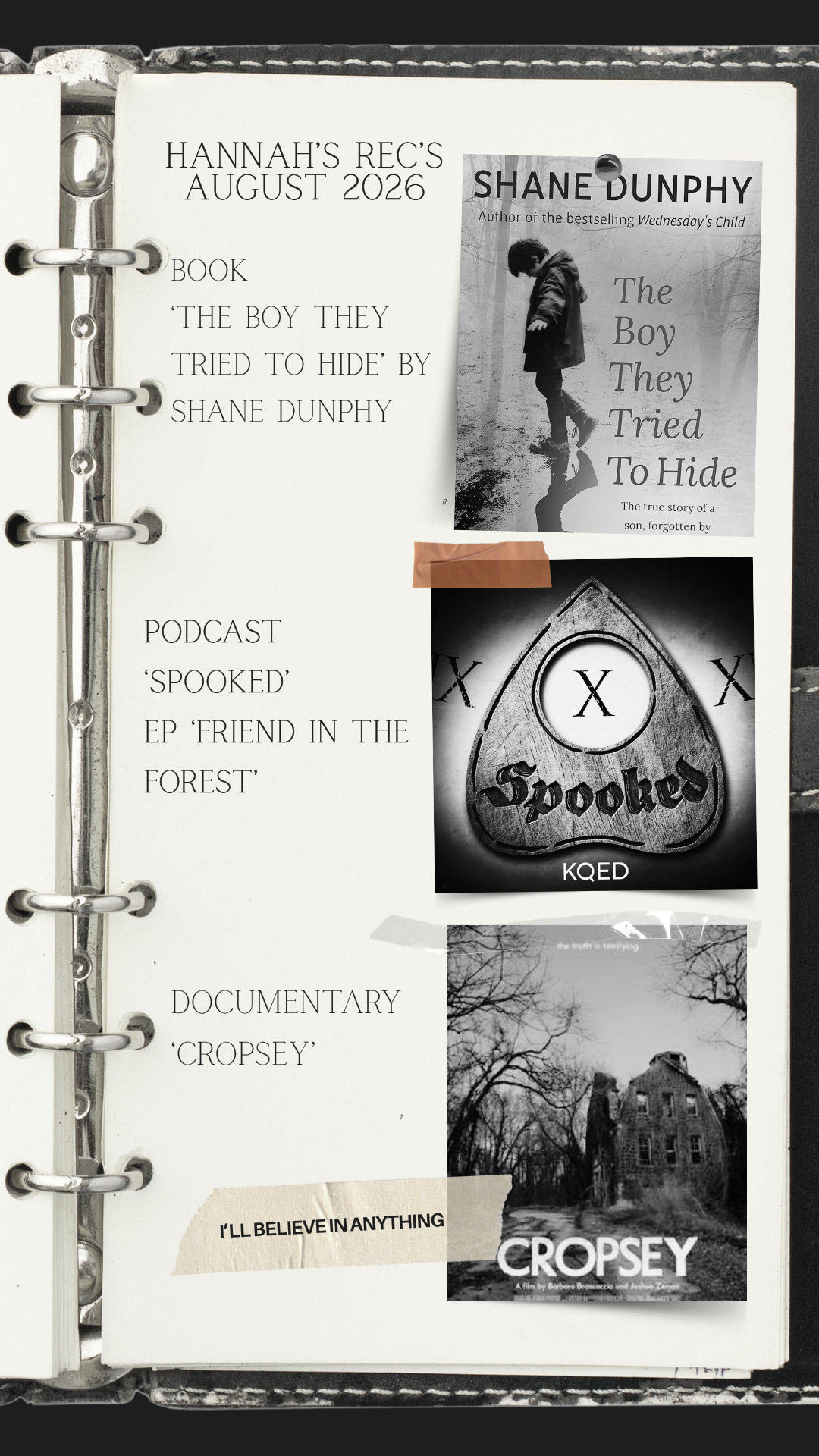 Hannah’s August Recommendations 