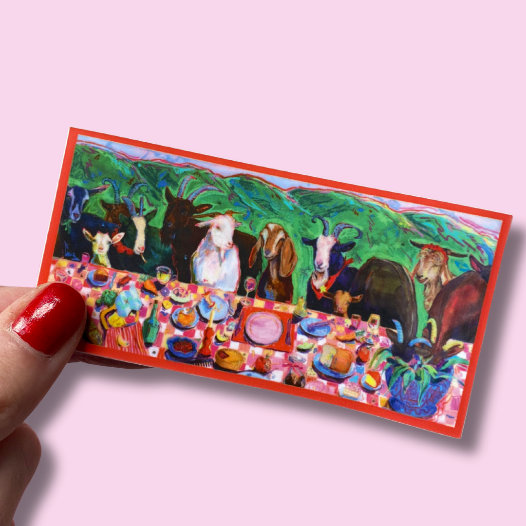 Goat's Last Supper Sticker