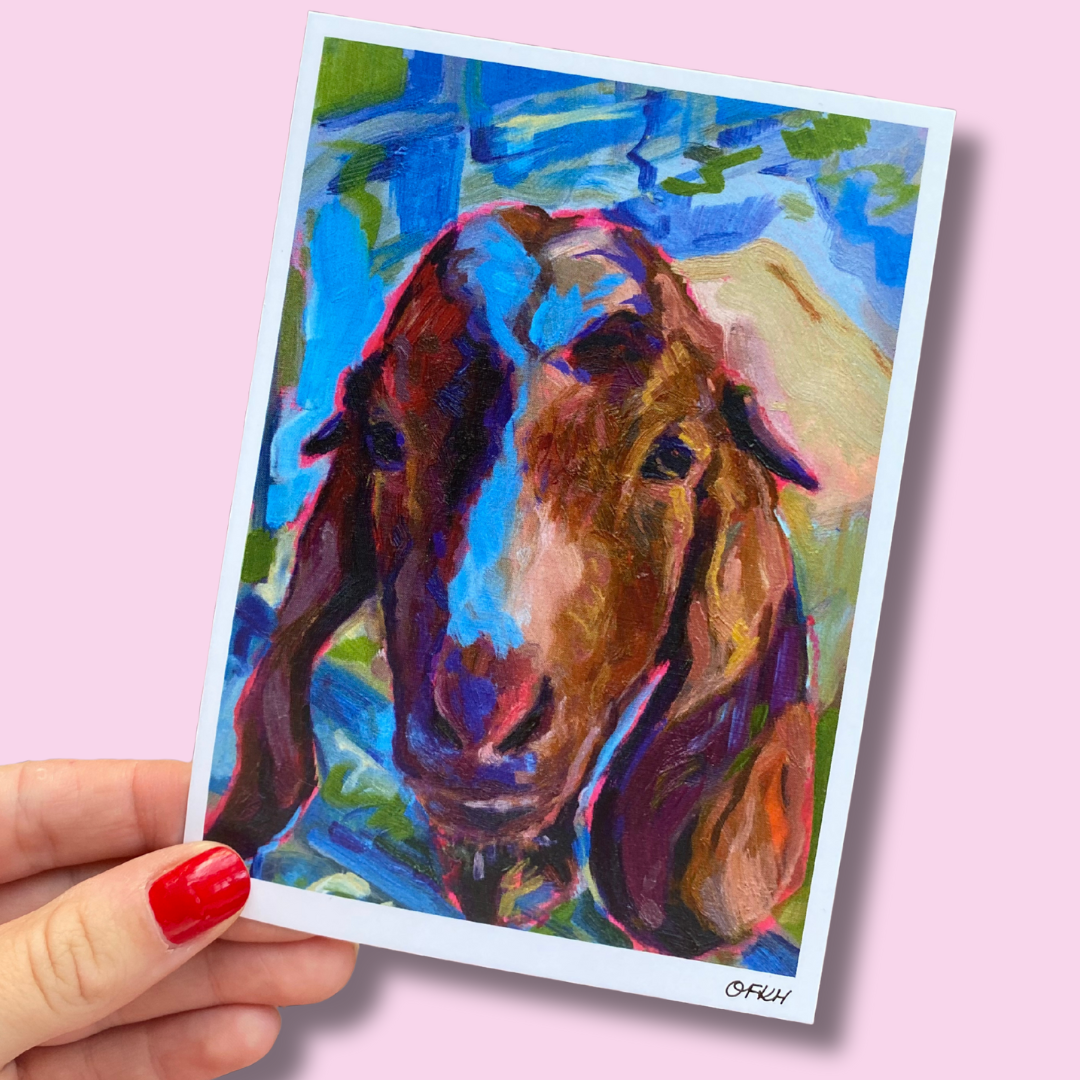 Lonely Billy Goat A6 Print