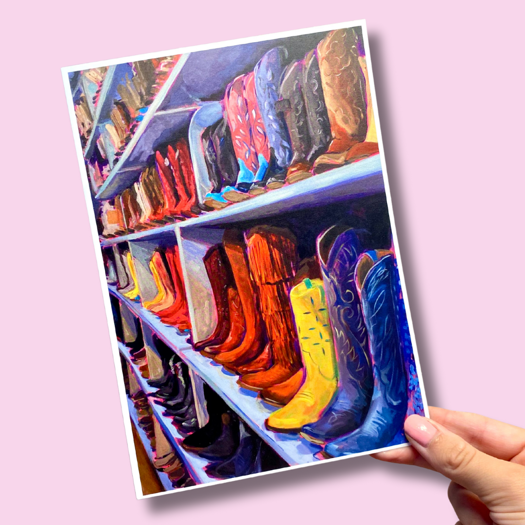 Cowboy Boots A5 Print