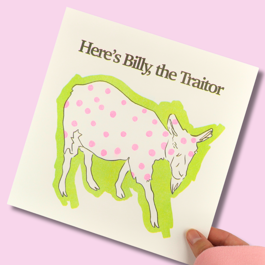 Billy The Traitor Risograph Print