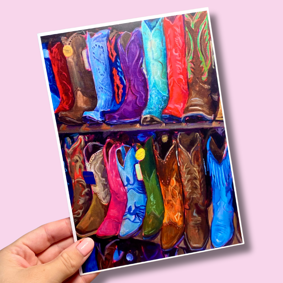 Cowboy Boots A5 Print