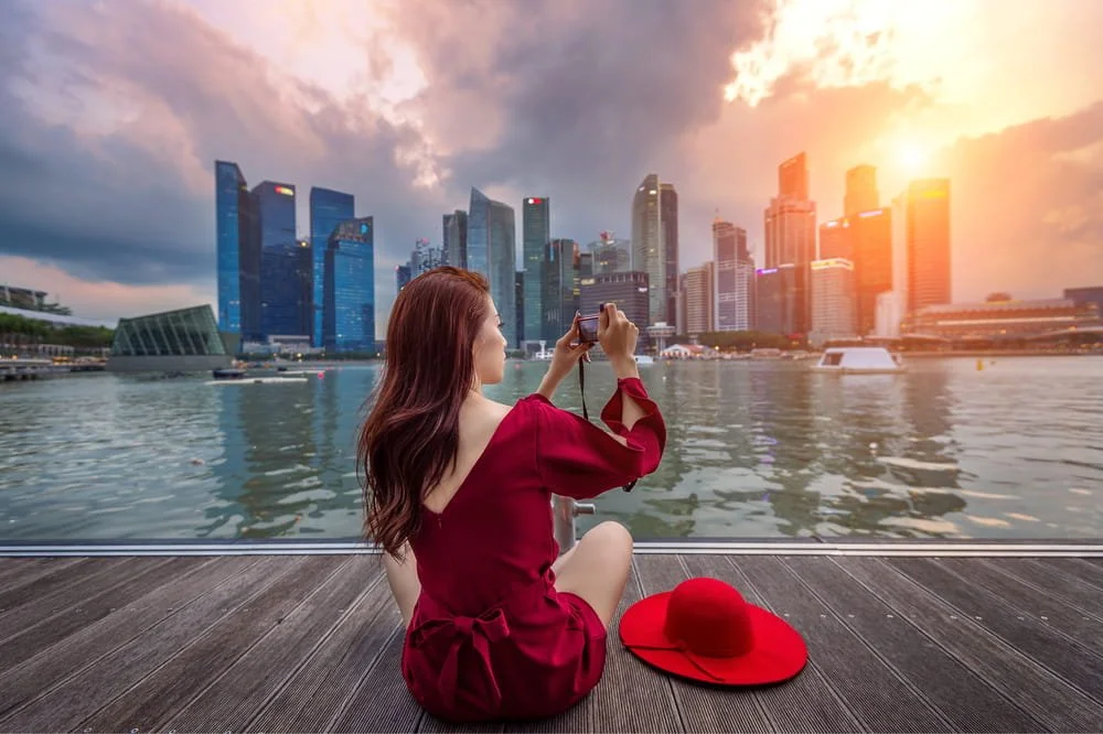 A couple together in Singapore
