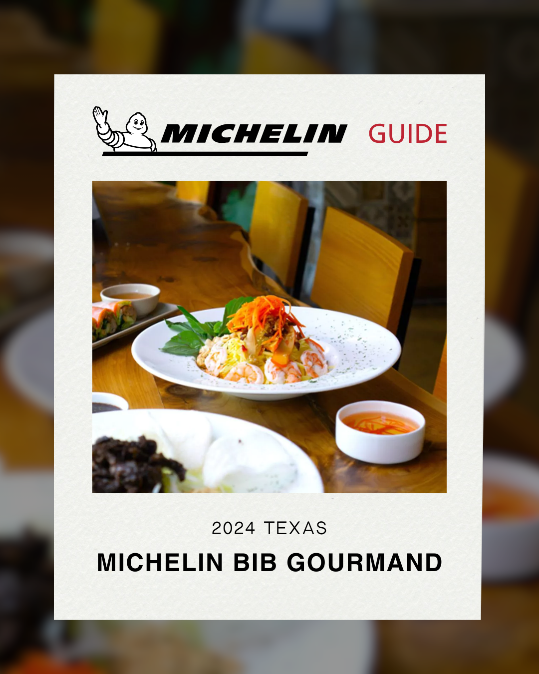 MICHELIN Bib Gourmand Award 2024