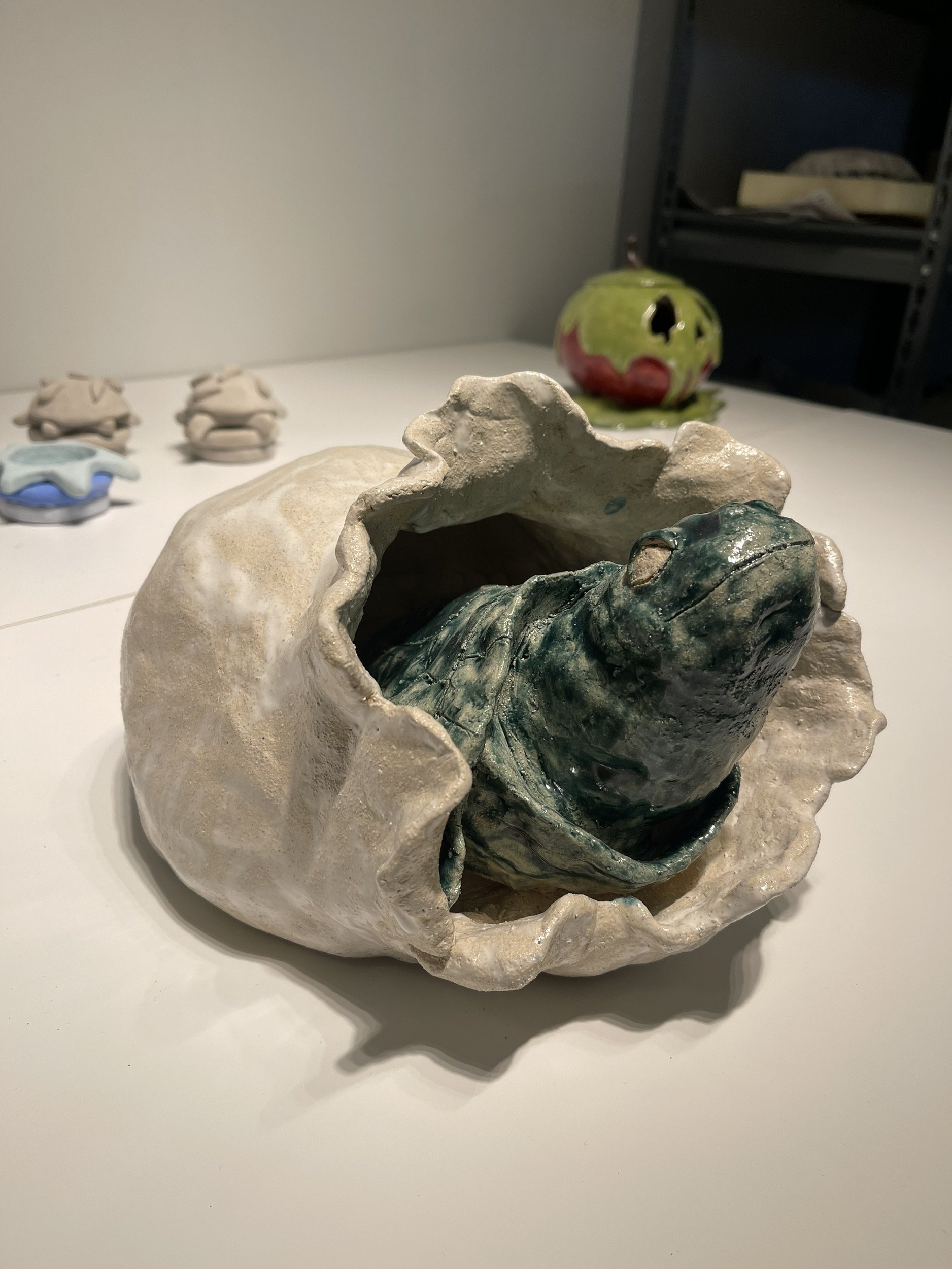 Sea Born,
8' H 9'W 9'L,
Ceramic,
Year 2023