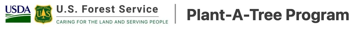 U.S. Forest Service Plant-A-Tree Program banner with logos and text.