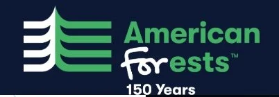 Logo for American Forests with text celebrating 150 years