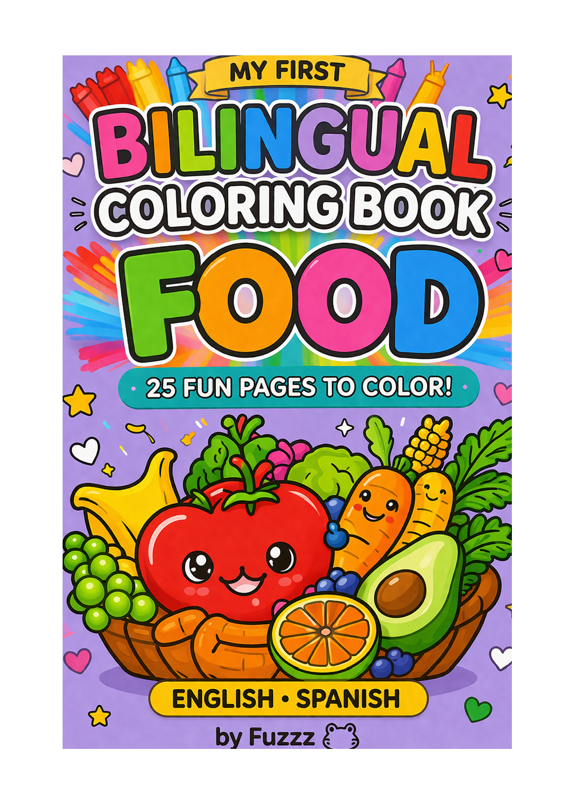 Bilingual Coloring Book Vol. 1 — Let's Eat!