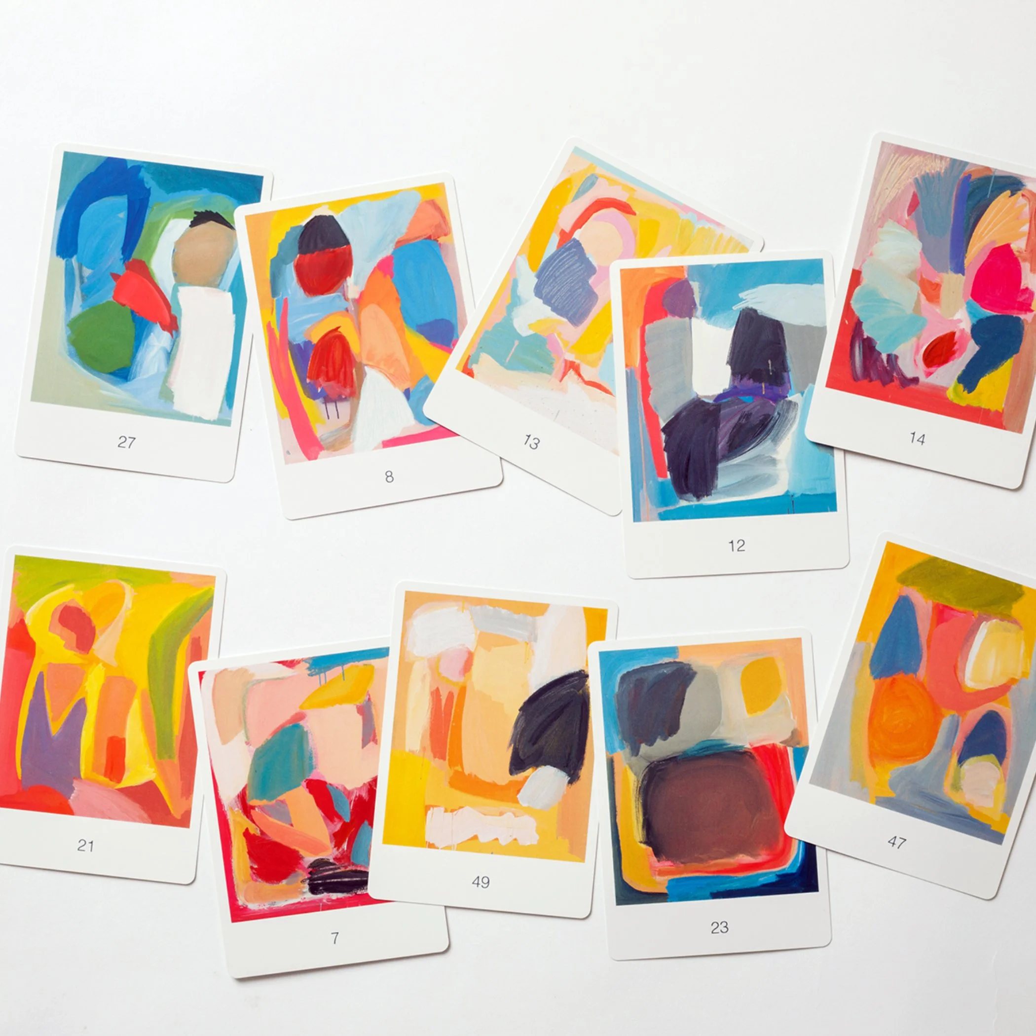 Cards with art prints from the Oracle of Associated Light deck.