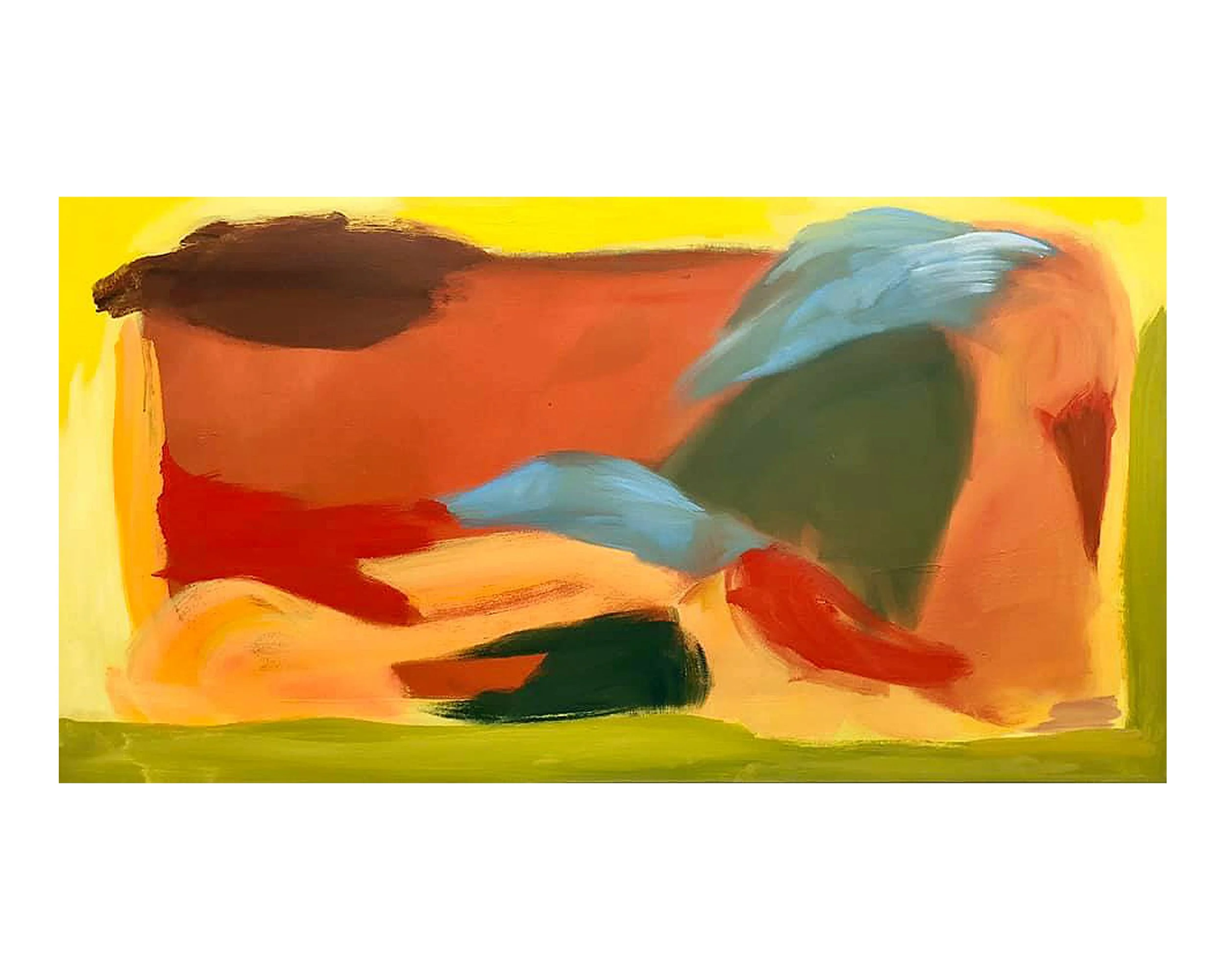 Landscape (On the Way to the Rock). Acrylic on canvas, 55 × 30 in.