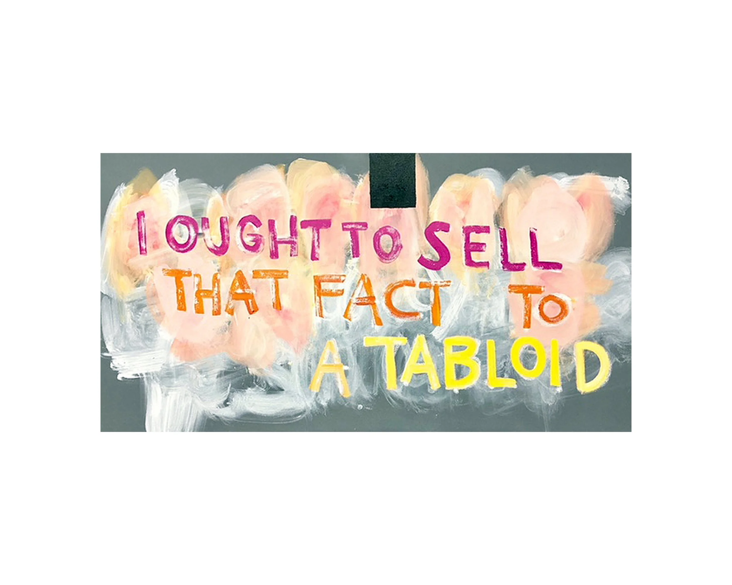 Tabloid. Acrylic on canvas, 24 × 48 × 0.75 in.