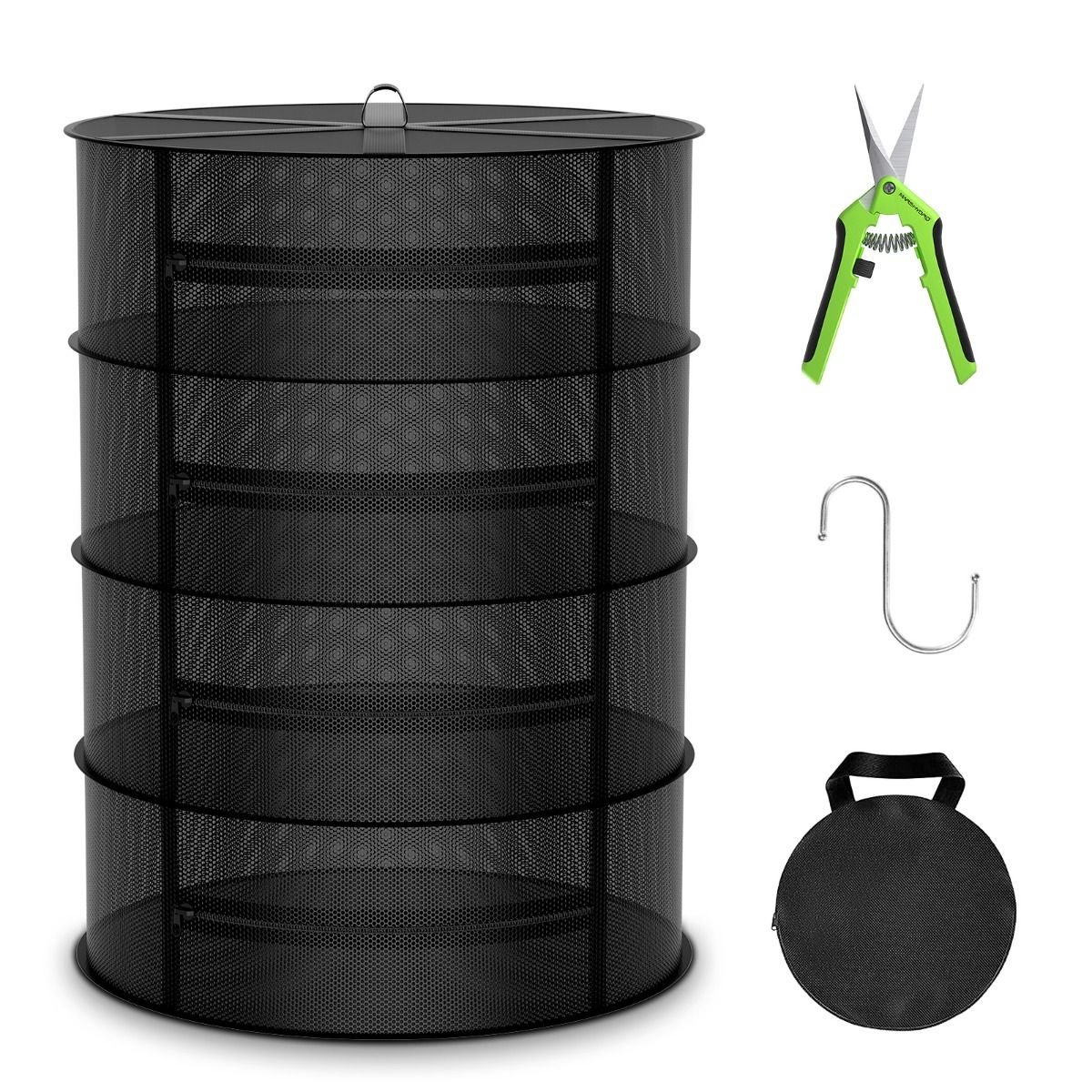 4 Layer Mesh Drying Rack and Pruning Shear