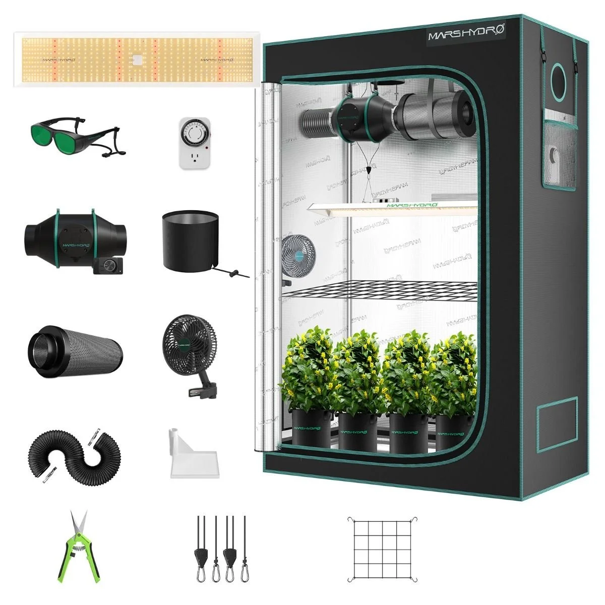 Complete Grow Tent Kit - 2'X4'(24"x48"x71")