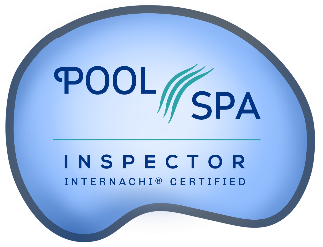 Pool Spa Inspector badge indicating certification by INTERNACHI.