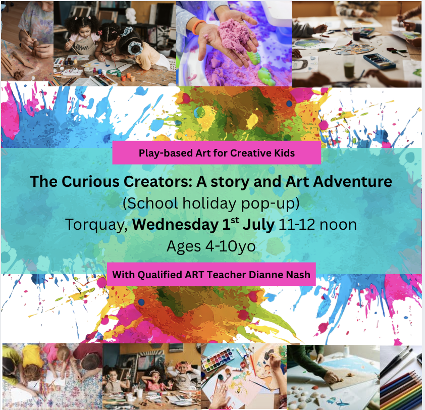 The Curious Creators: Pop Up Kids Art Class Torquay (Wednesday 1st July)