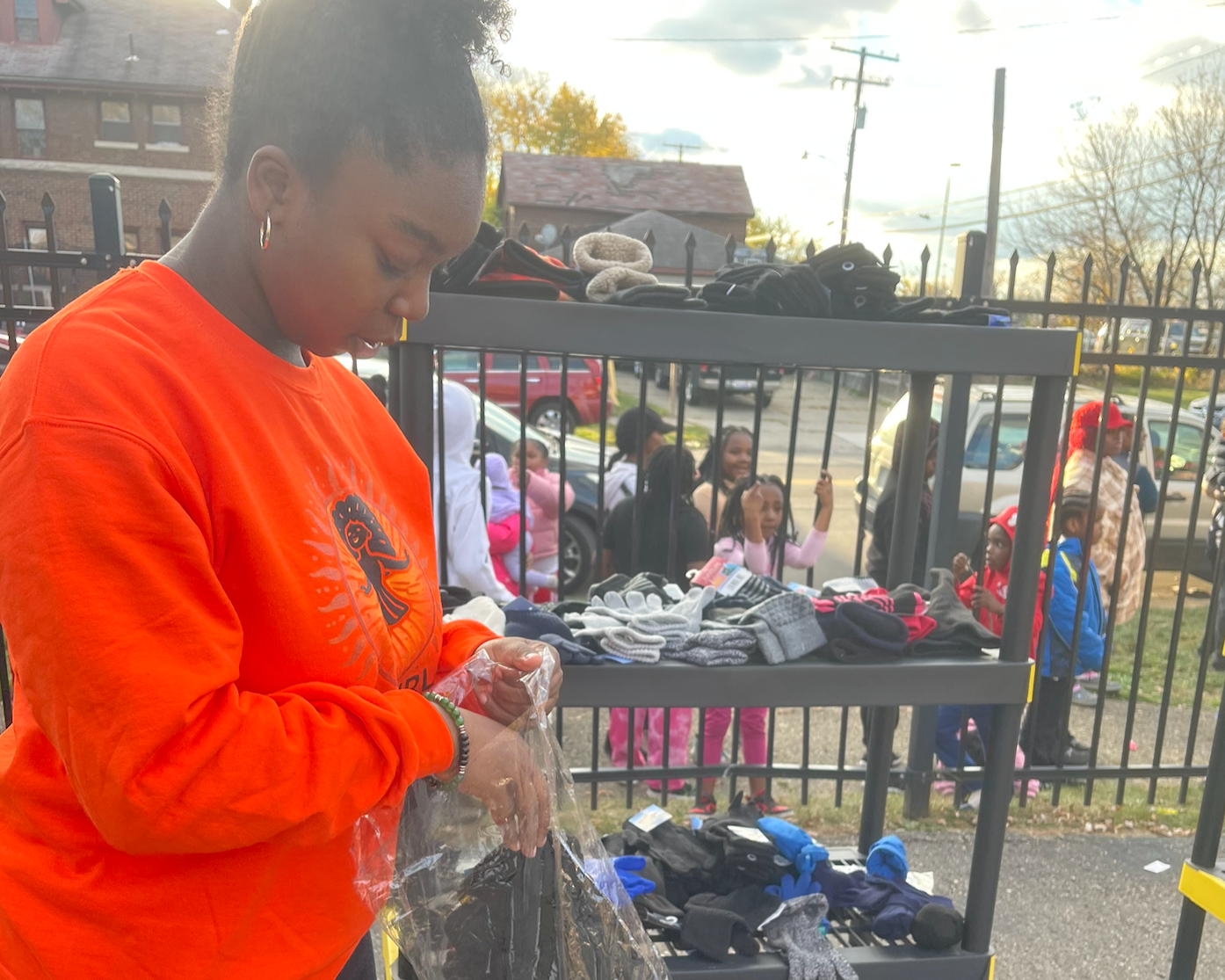 Coats, hats, and gloves 