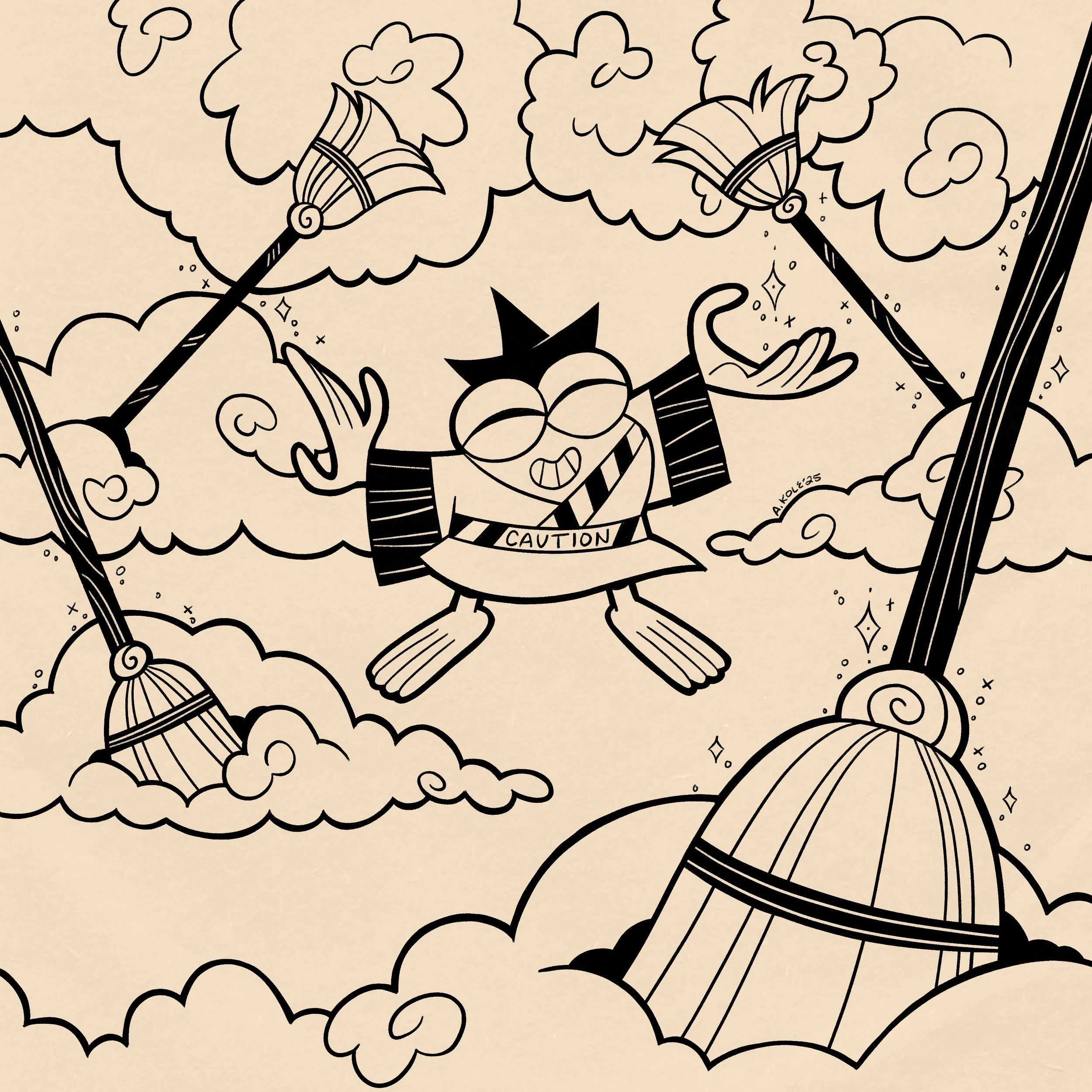 Day 10 Prompt: Sweep "Are you even a wizard if you don't animate your brooms at least once?"