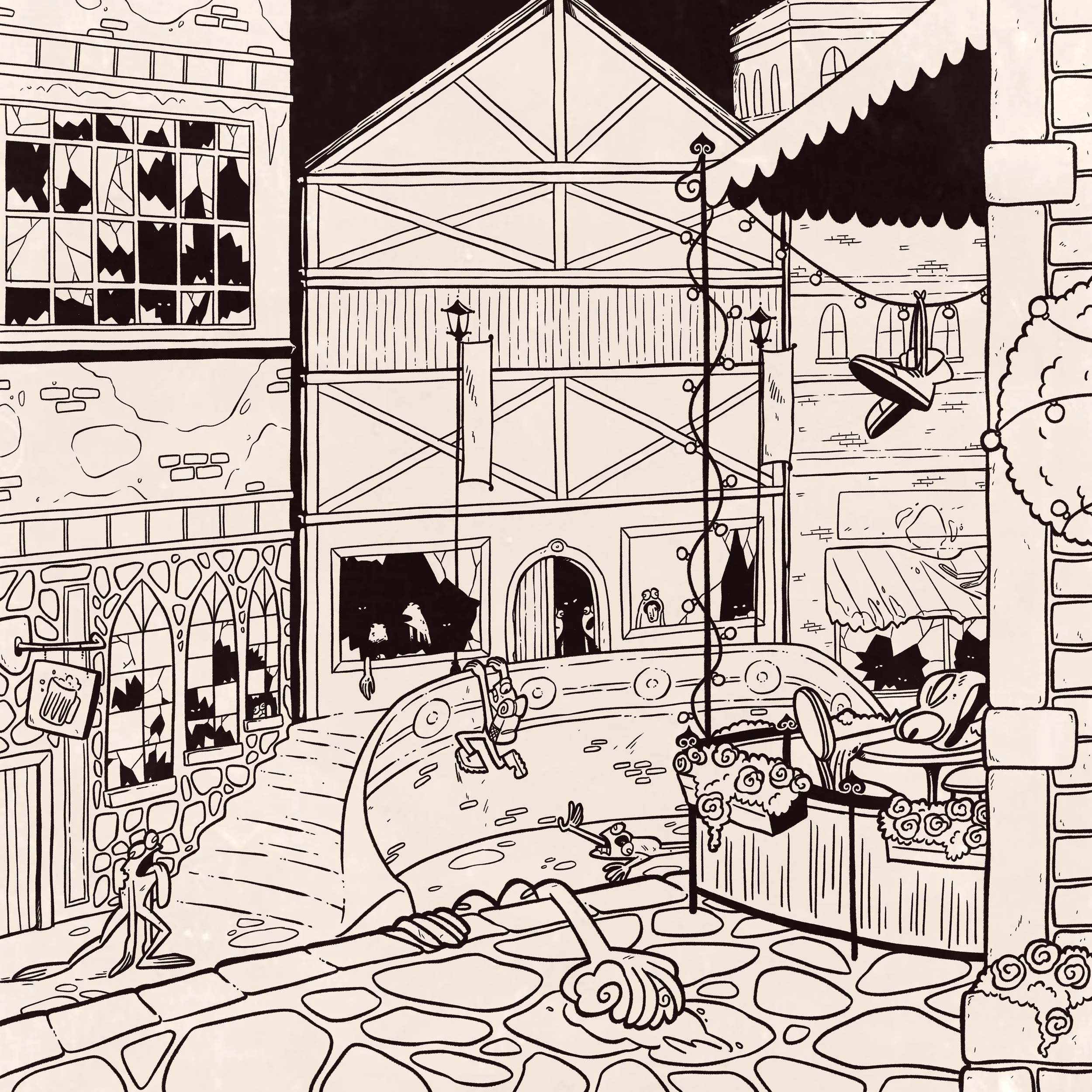 Day 02 Prompts: Discover
"Discover all kinds of places while running from zombies!"