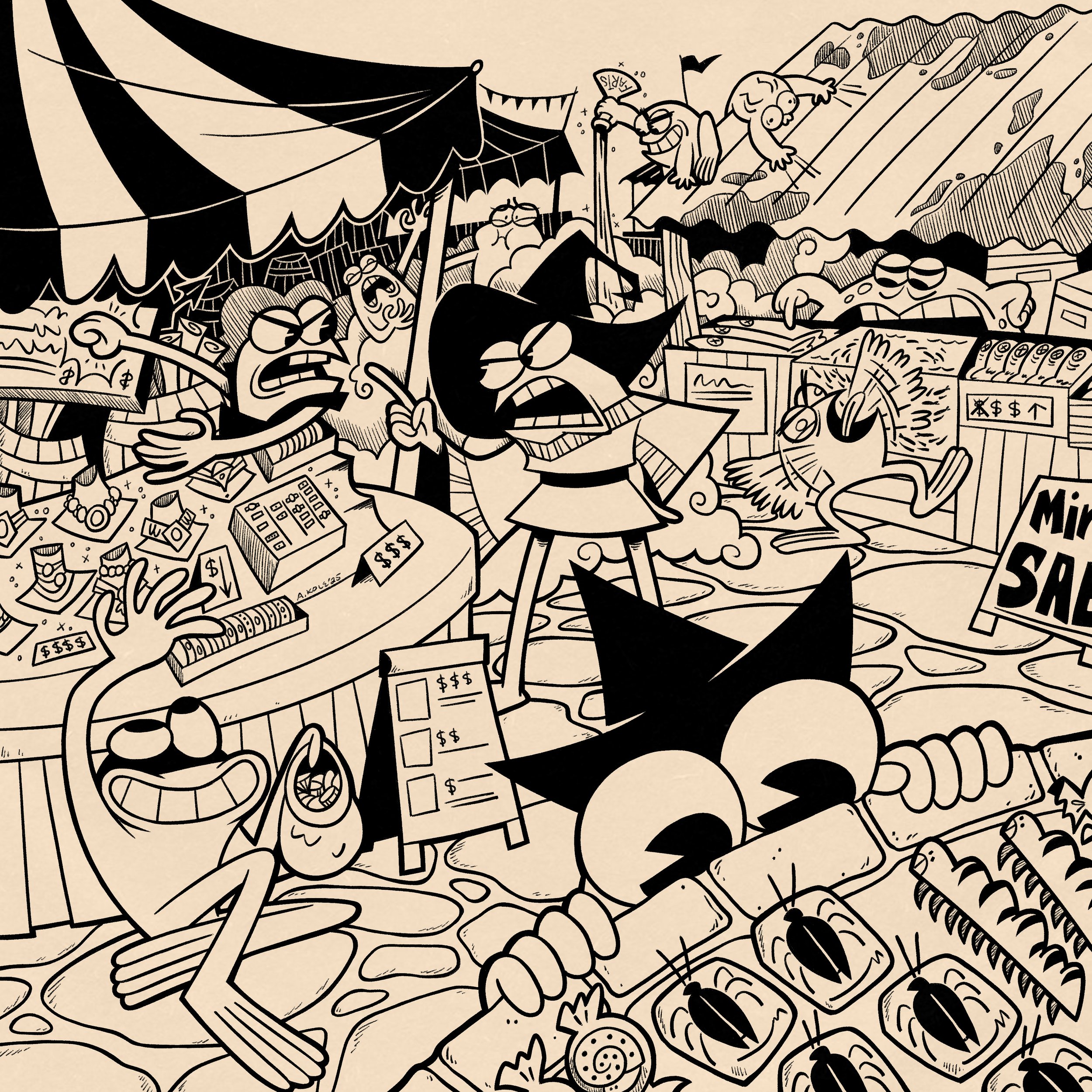 Day 24 Prompt: Rowdy "The magic market can be a rowdy place"