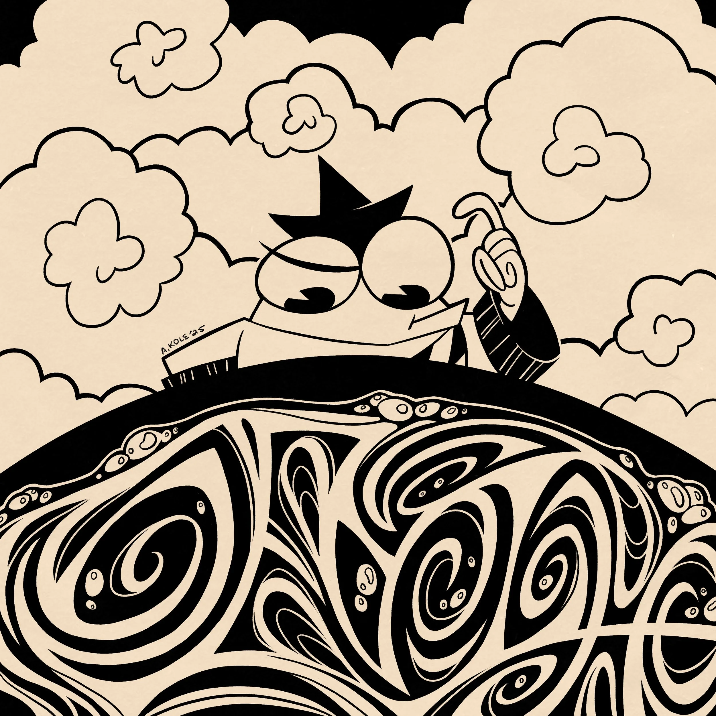 Day 04 Prompt: Murky "The message may be murky, but even Polli can tell it can't be good"