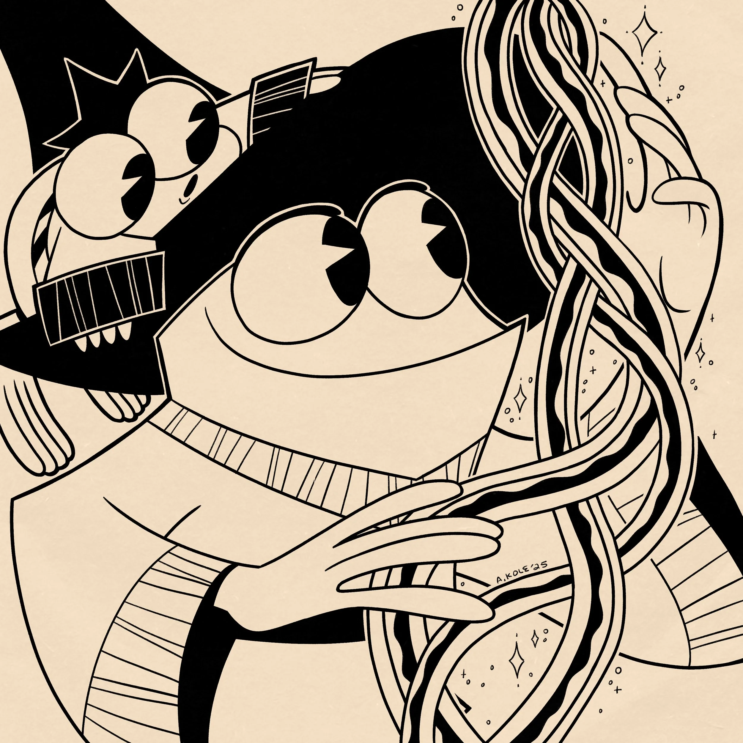 Day 02 Prompt: Weave "Today Polli learns the art of weaving magic"