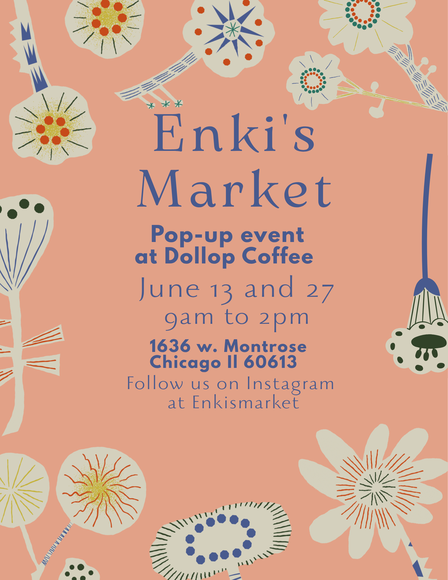 Flyer for Enki's Market