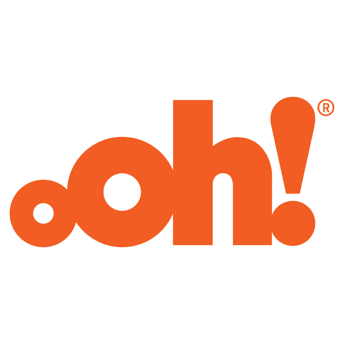 Bold orange stylized text reading 'ooh!' with an exclamation point