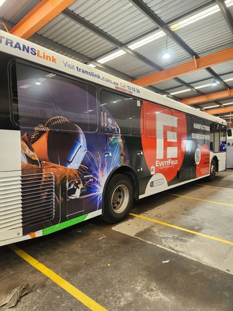 Bus Advertisement for EvettField