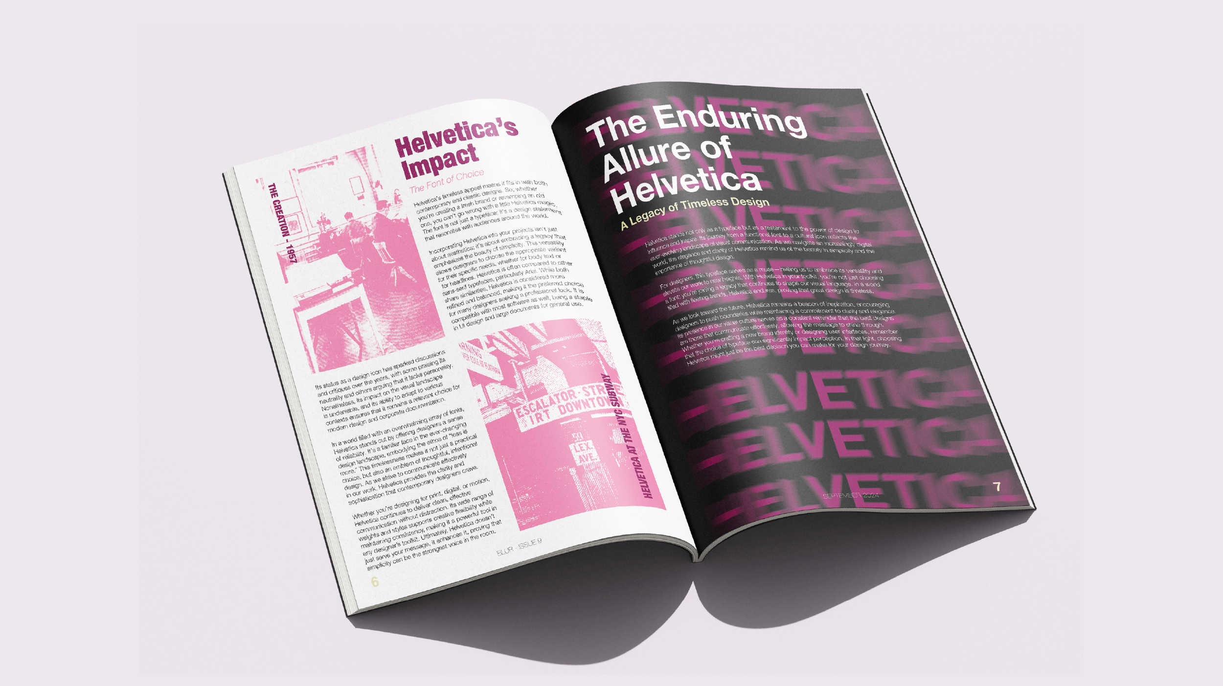 Helvetica Magazine Spread