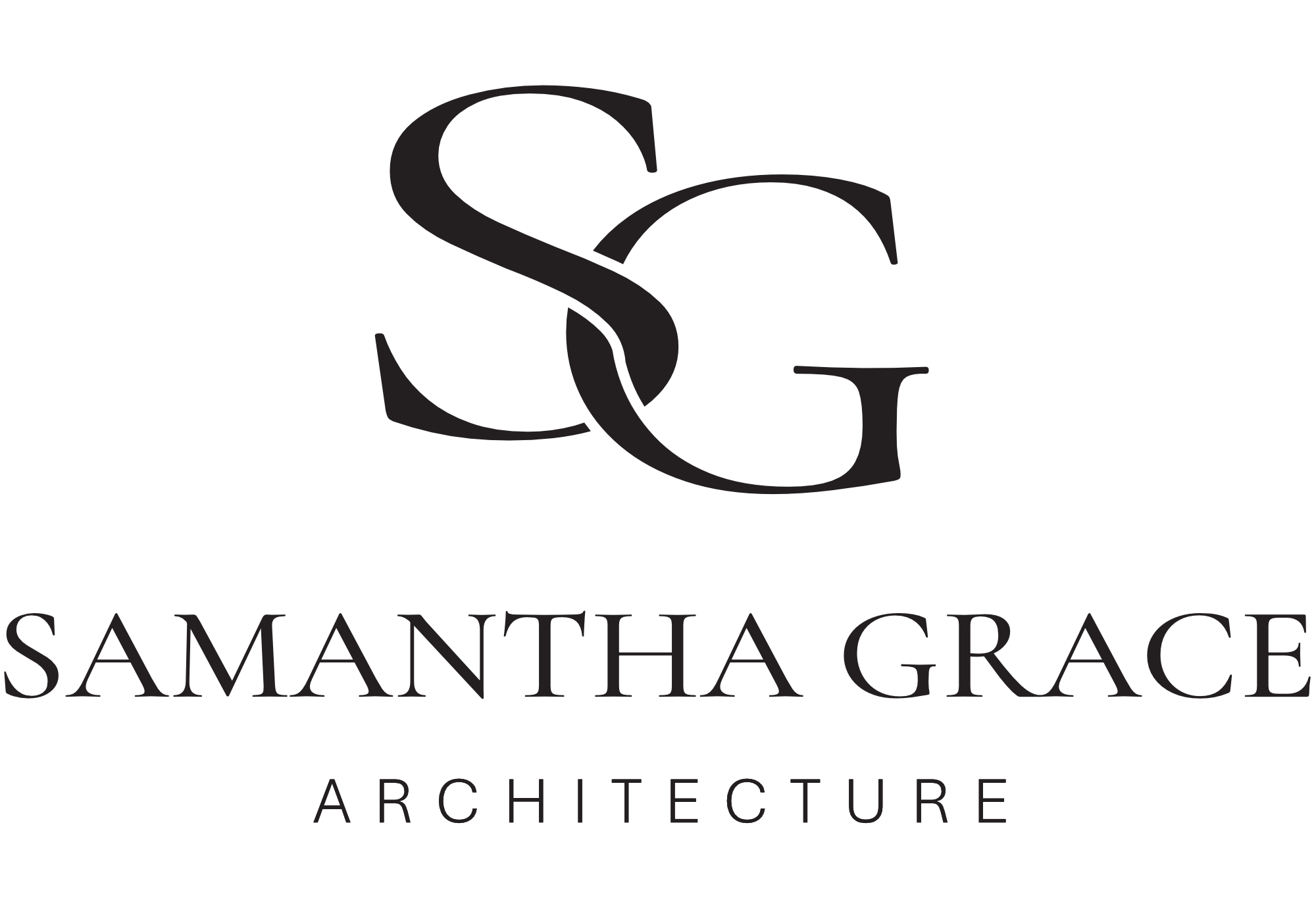 Logo for Samantha Grace Architecture with stylized initials S and G above the company name.