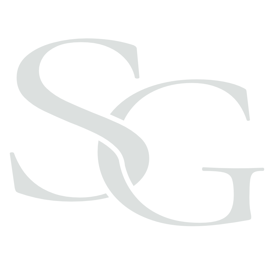 Stylized black and white overlapping letters 'S' and 'G' in a modern, abstract font.