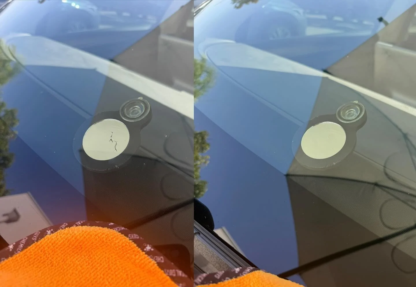 Saved from spreading and keeping the factory seal! Send a message to get a free quote! 
-
-
-
On The Go Windshield Repair! 
#sandiego #rockchip #rockchiprepair #windshieldcrack #mobileservice #freequotes