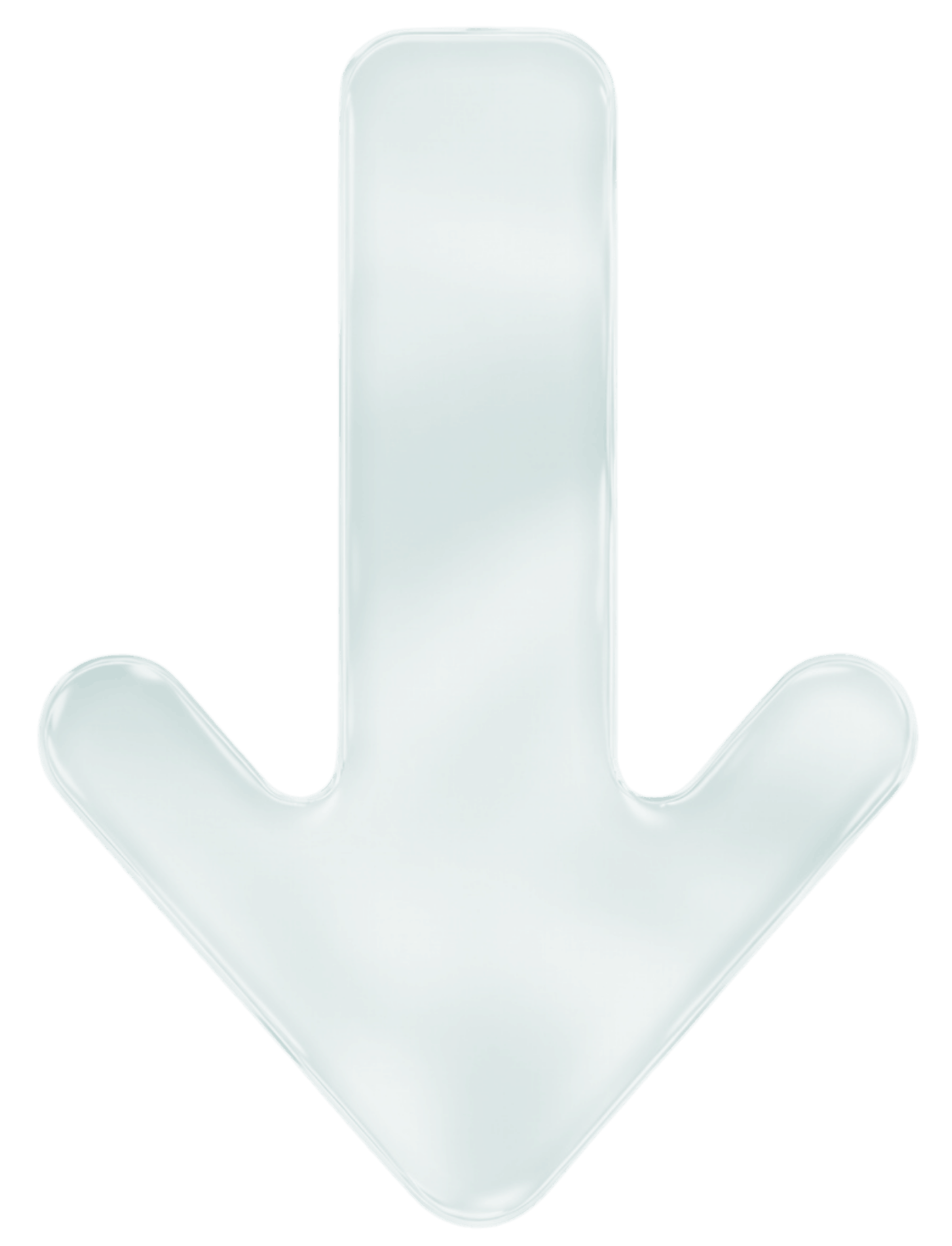 A translucent downward-pointing arrow.