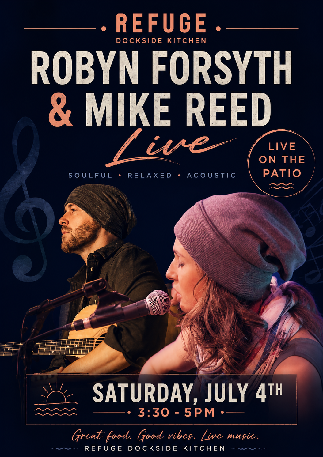 Robyn Forsyth & Mike Reed Live Music at Refuge Dockside Kitchen