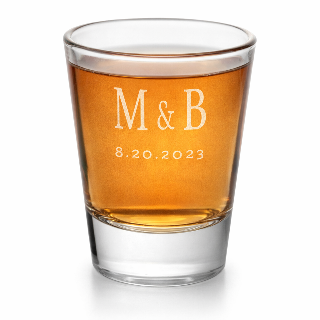 Personalized Shot Glass with Initials & Date