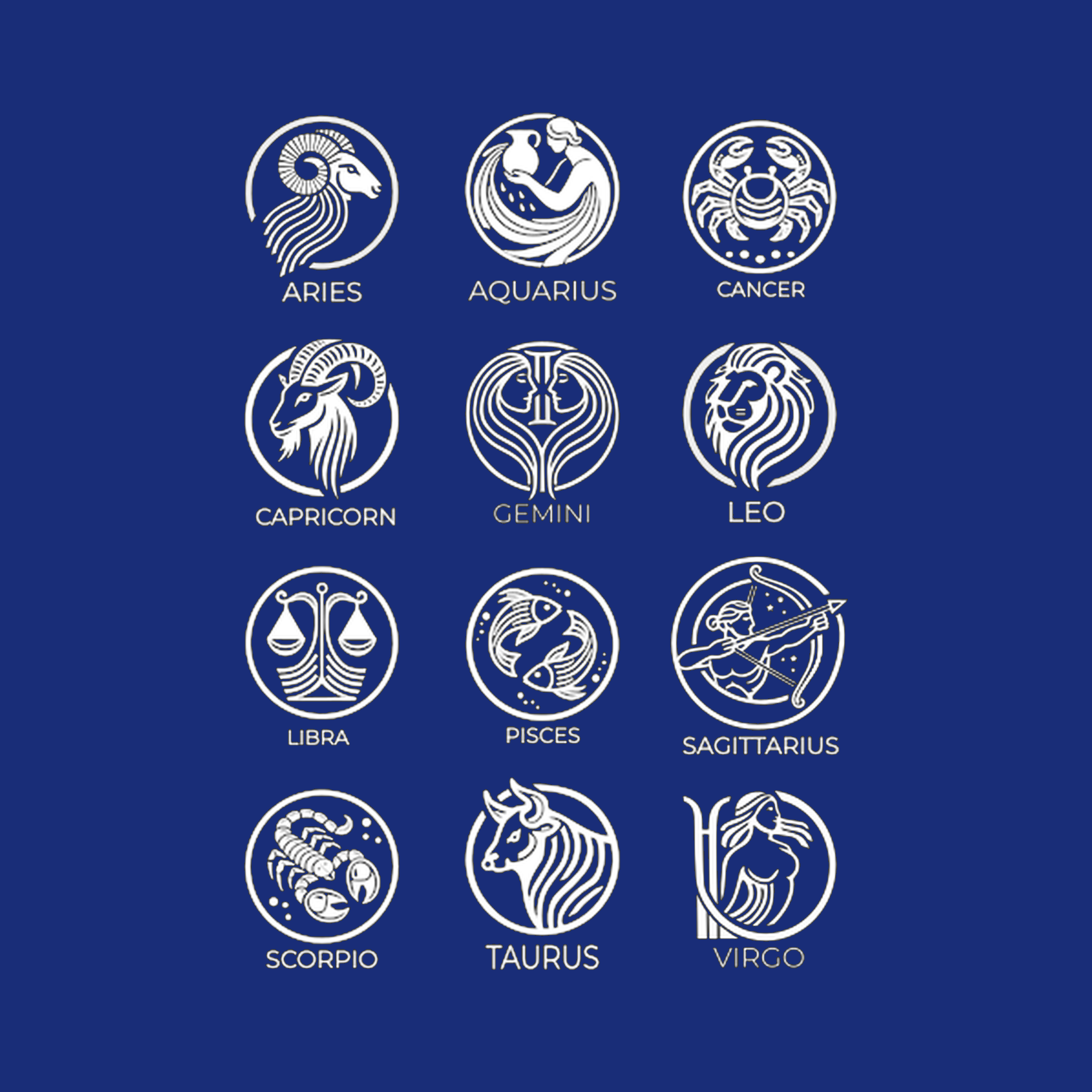 Personalized Modern Zodiac Collection