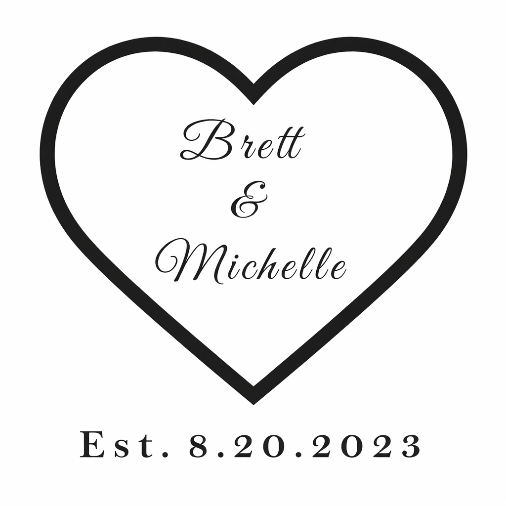 Personalized champagne flutes, stemless wine, and rocks glass with heart design, names and established wedding date engraving